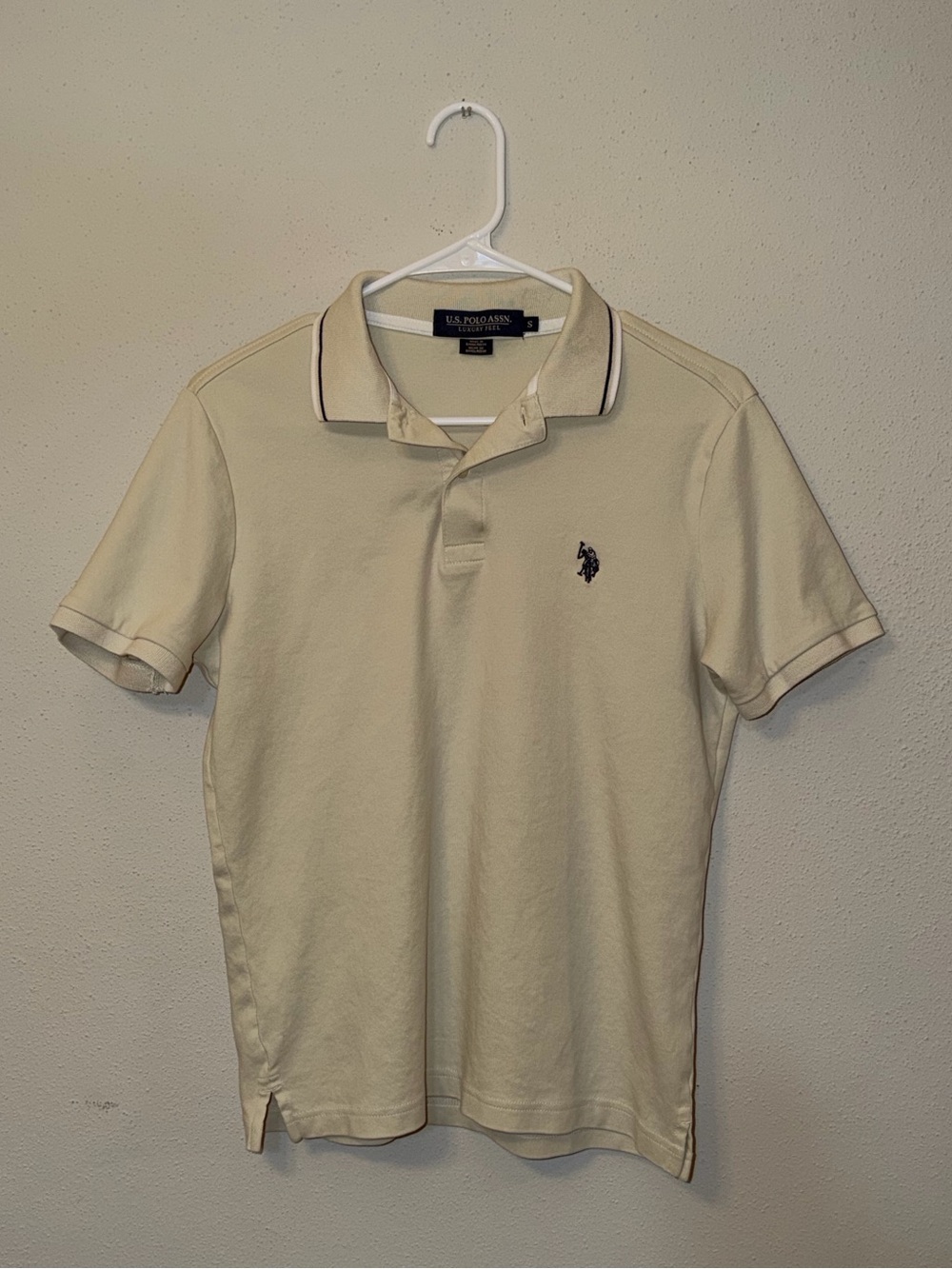 U.S. Polo Assn. Beige Short Sleeve Polo Shirt